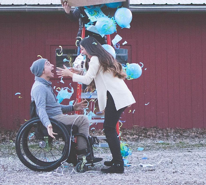 Woman and Her Paraplegic Fiancé Announced Their Unexpected Pregnancy In A Hilarious Way