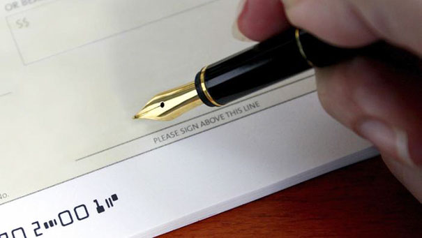 Sign All Of Your Blank Checks Now To Save Time Writing Future Checks