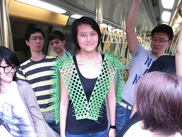 Use This Vest Protect Your Personal Space On The Subway
