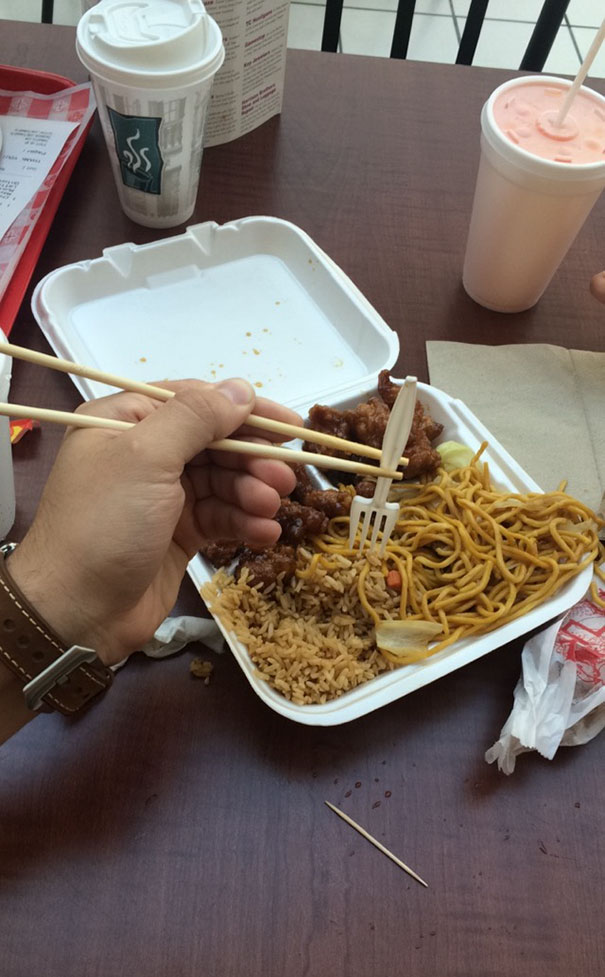 Use A Fork In Case You Haven't Mastered Chopsticks Yet