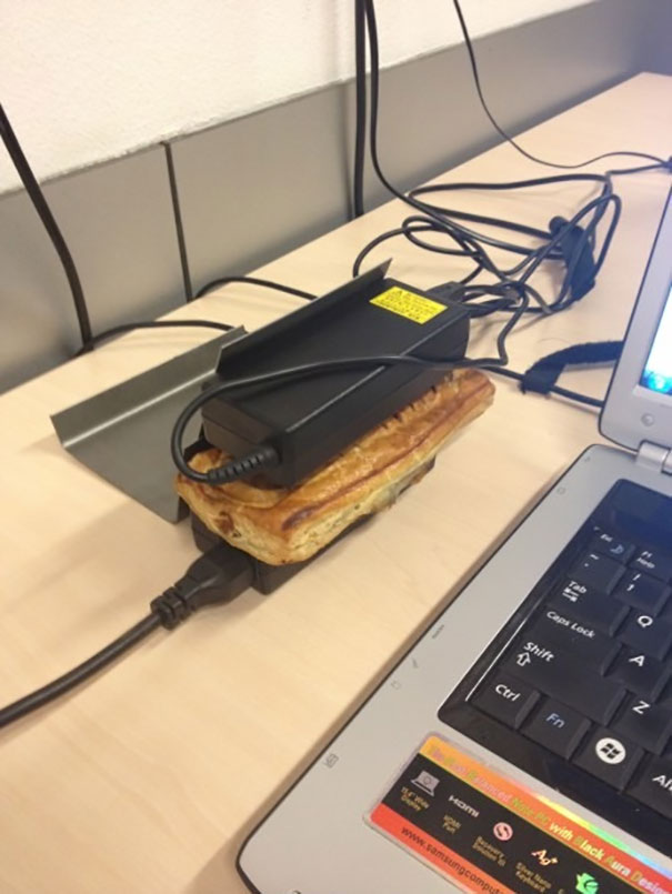 Use Laptop Chargers To Heat Snacks Up