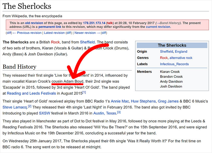 This Teen Just Sneaked Into Band's VIP Section By Simply Editing Its Wikipedia Page