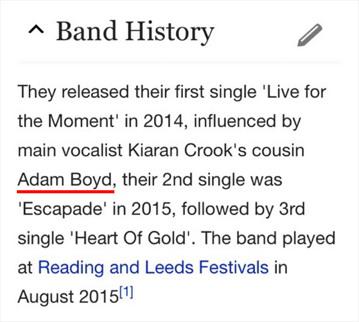 This Teen Just Sneaked Into Band's VIP Section By Simply Editing Its Wikipedia Page