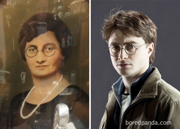 Found Daniel Radcliffe As A Woman In An Old Timey Photo. Bonus: Harry Potter Glasses