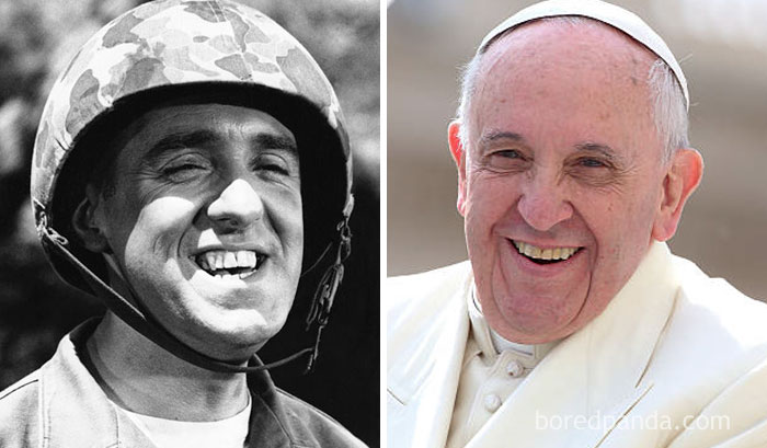 American Actor And Singer Jim Nabors (1930) And Pope Francis