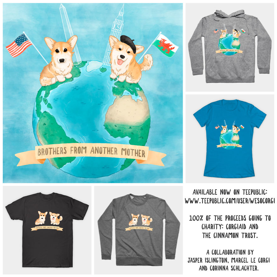 Two Corgi Celebrities And An Artist Team Up For A Quest For Charity Two Corgi Celebrities And An Artist Team Up For A Quest For Charity