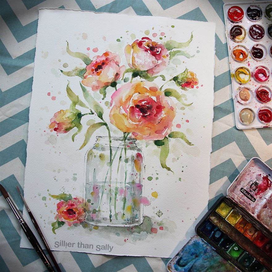 Nature Inspired Watercolor Paintings By Sillier Than 