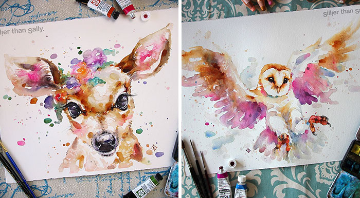 Nature-Inspired Watercolor Paintings By “Sillier Than Sally”