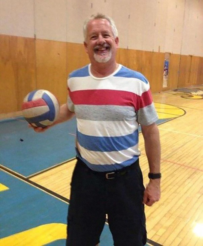 This Man Or A Volleyball?