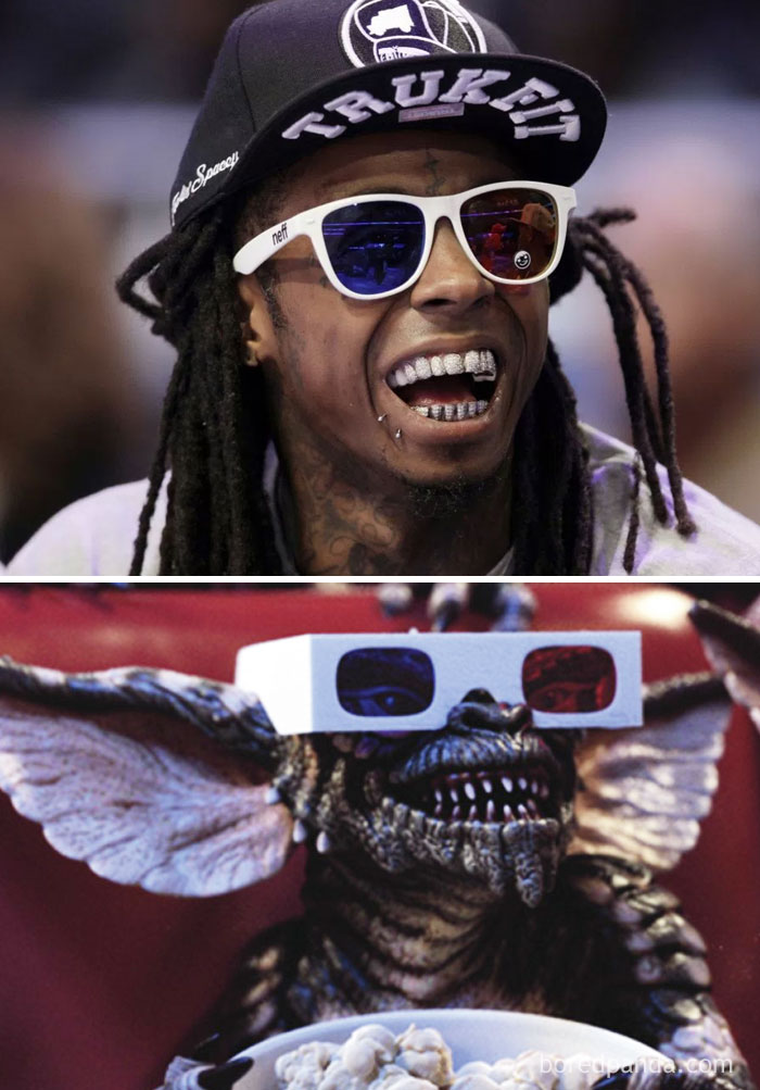 Lil Wayne Or Gremlin With 3D Glasses?