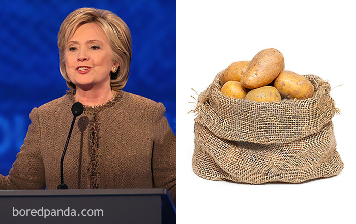 Hillary Clinton Or A Potato Bag?