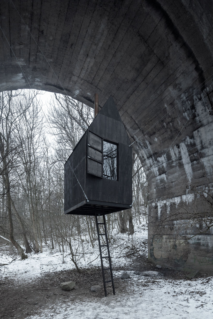 "Black Flying House", An Art Installation That We Created