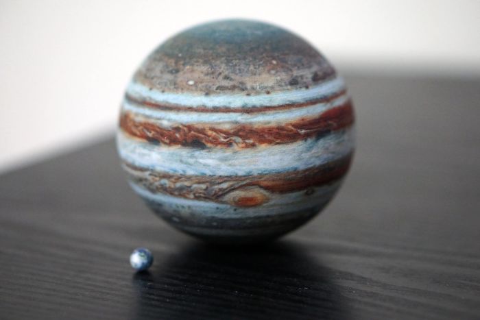 Jupiter And Earth
