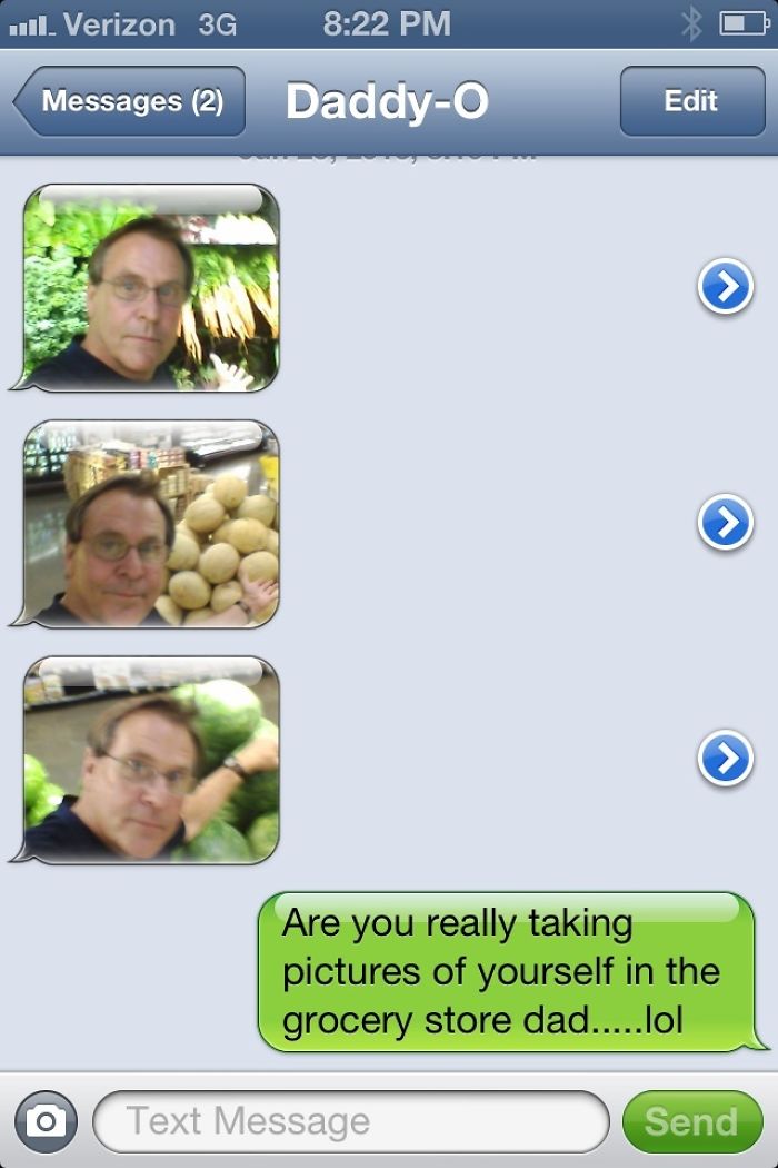 So My Dad Got His First Camera Phone Today...