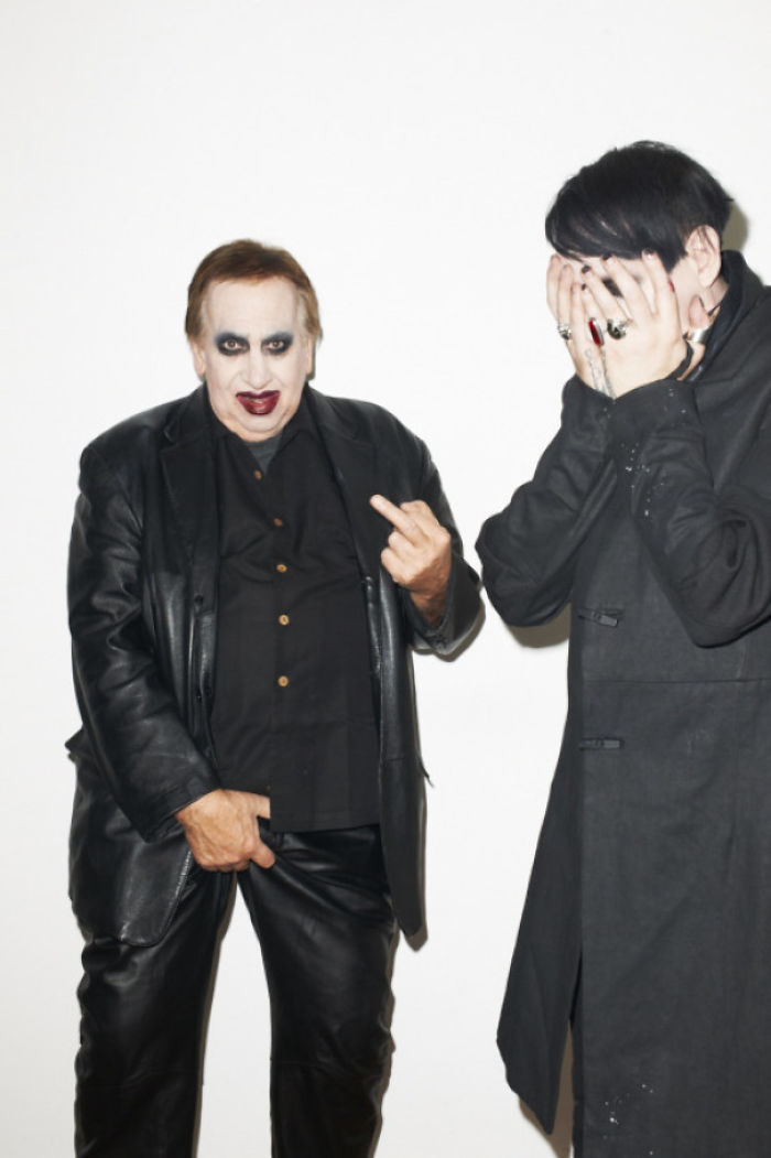 Marilyn Manson's Dad Surprised Him At His Recent Photo Shoot With Terry Richardson. Proof That Its A Father's Duty To Embarrass Your Children As Much As Humanly Possible