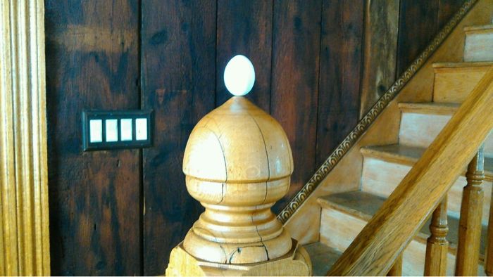 Every Equinox, My Dad Balances An Egg Upright And Sends Me The Pic. This Year, He Outdid Himself