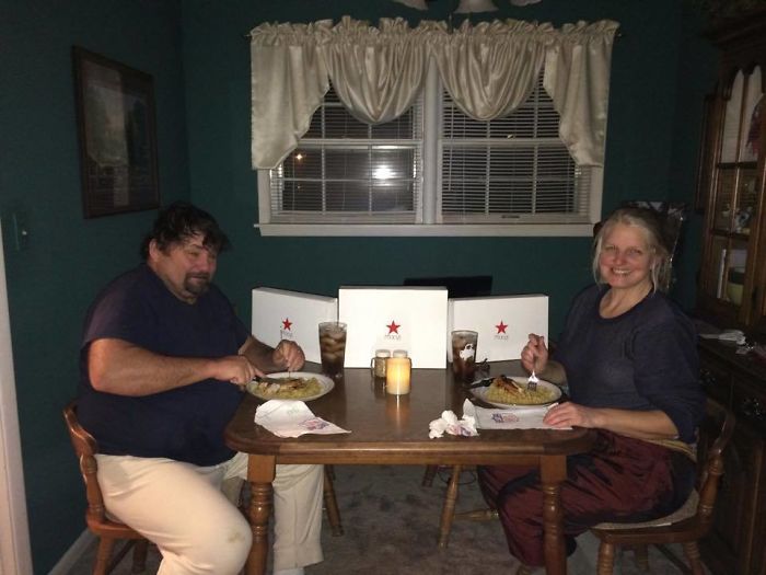 My Parents Own A Farm, So They Don't Have Time To Go On Very Many Dates. I Made Them Dinner At Home, Complete With Music, Candlelight, And Dessert! They Ate, They Danced, They Cried