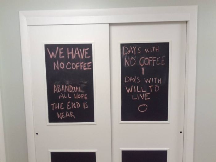 My Friend And His Wife Got A Chalkboard For Leaving Each Other Notes