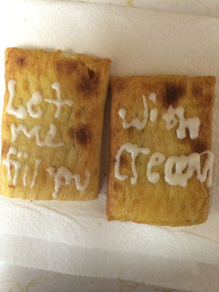 Note To Self: Never Let Boyfriend Decorate Toaster Strudels Again