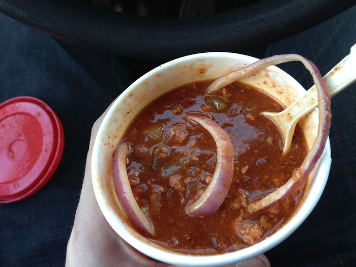 Went To Wendy's For Lunch And Asked For Extra Onion In My Chili. I Guess This Counts