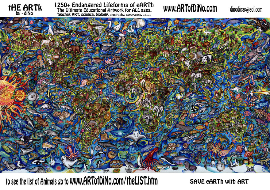 The Artk By Dino.. 9 Months.. 1250 Animals.. 1 Ink Artwork :) The Artk By Dino.. 9 Months.. 1250 Animals.. 1 Ink Artwork :)