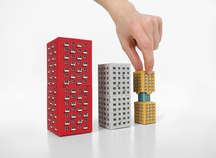 Blokoshka: Modernist Architectural Matryoshka That You Can Fold Out Of Paper