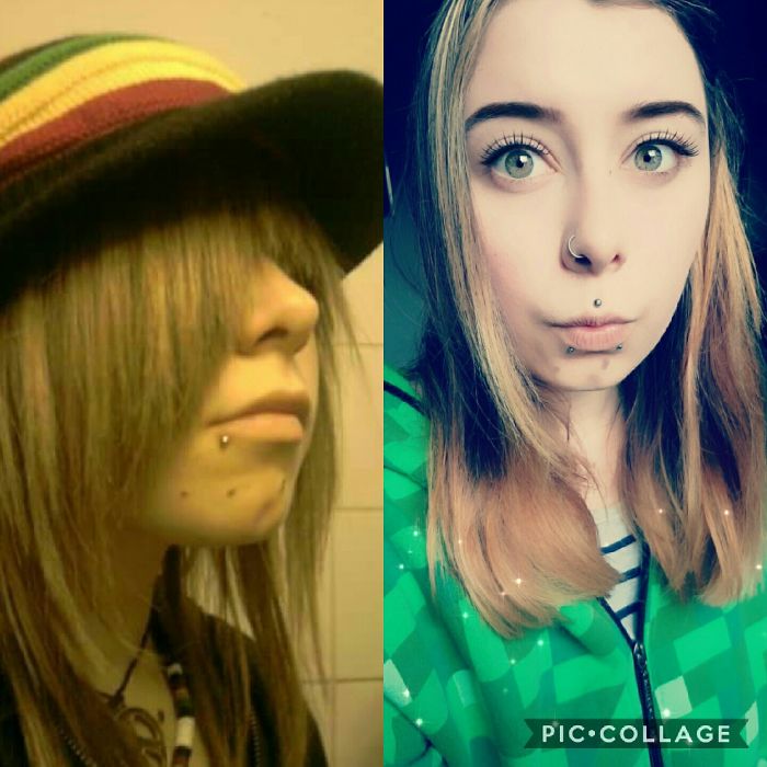 Me At 13/14 Years Old Vs Today (back Then I Just Startet With The Whole Emo Phaze)