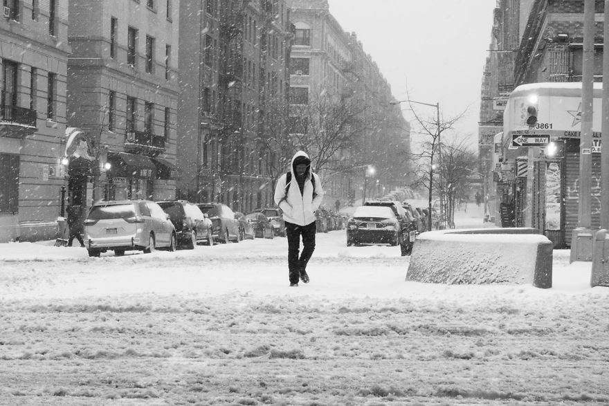 Nyc Winter &mdash; Brave People That Leave Their Homes During A Snow Day