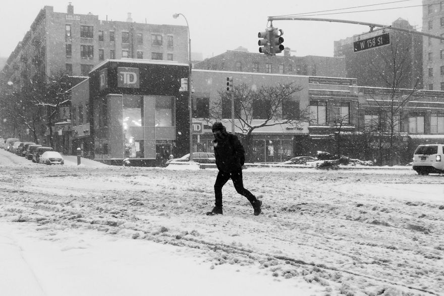 Nyc Winter &mdash; Brave People That Leave Their Homes During A Snow Day