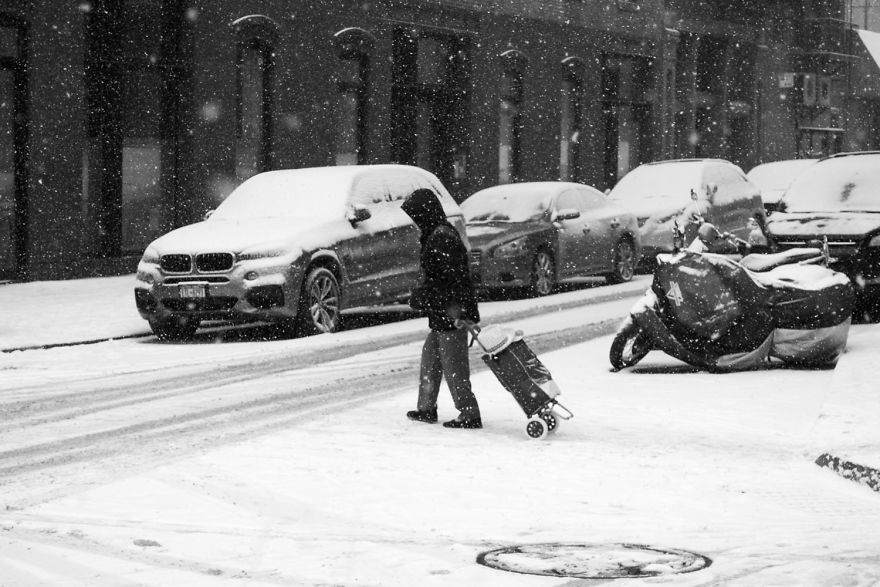 Nyc Winter &mdash; Brave People That Leave Their Homes During A Snow Day