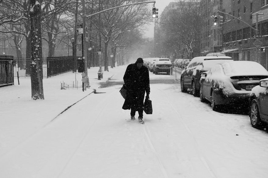 Nyc Winter &mdash; Brave People That Leave Their Homes During A Snow Day