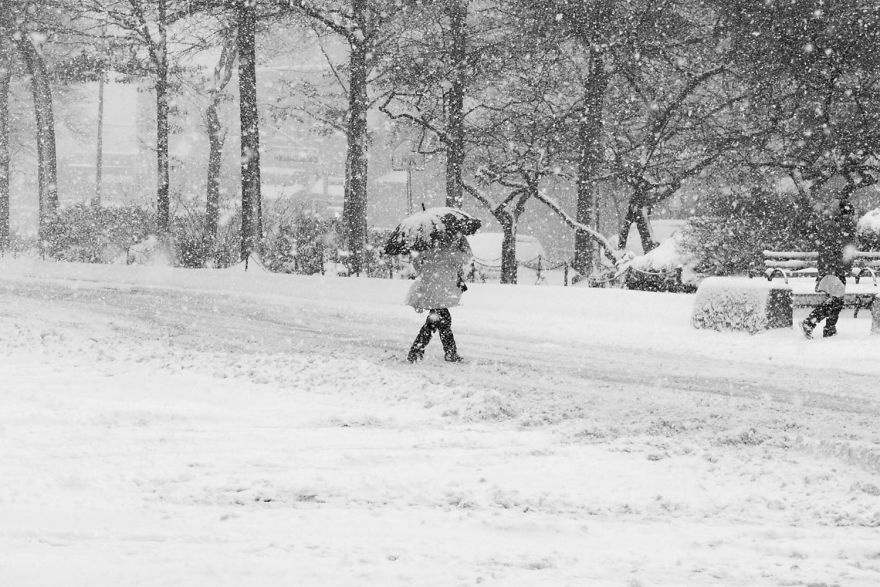 Nyc Winter &mdash; Brave People That Leave Their Homes During A Snow Day