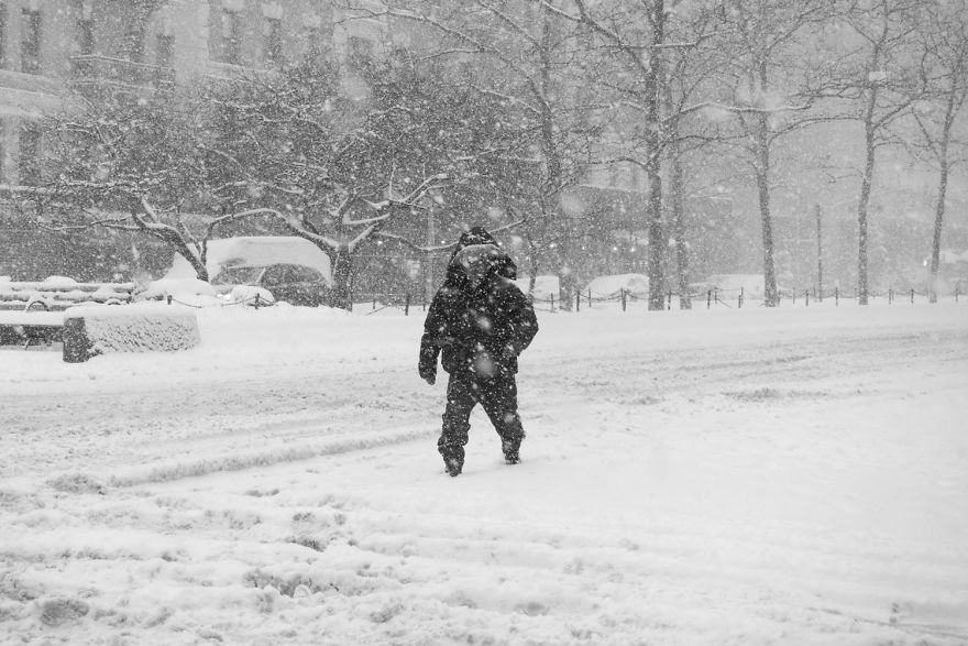 Nyc Winter &mdash; Brave People That Leave Their Homes During A Snow Day