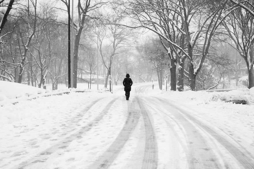 Nyc Winter &mdash; Brave People That Leave Their Homes During A Snow Day