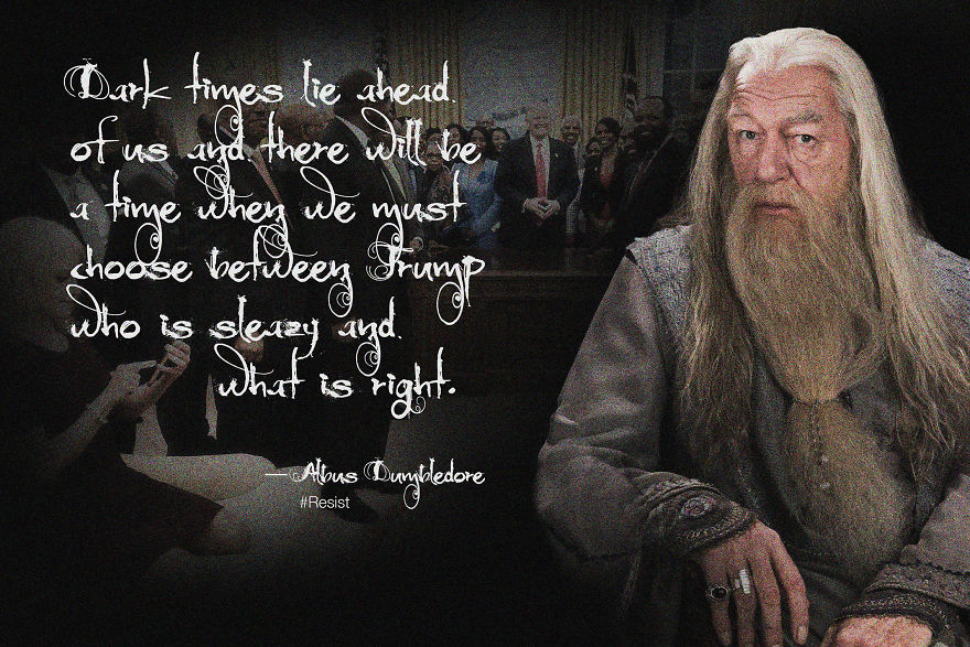 Dumbledore Finally Speaks Out On Trump