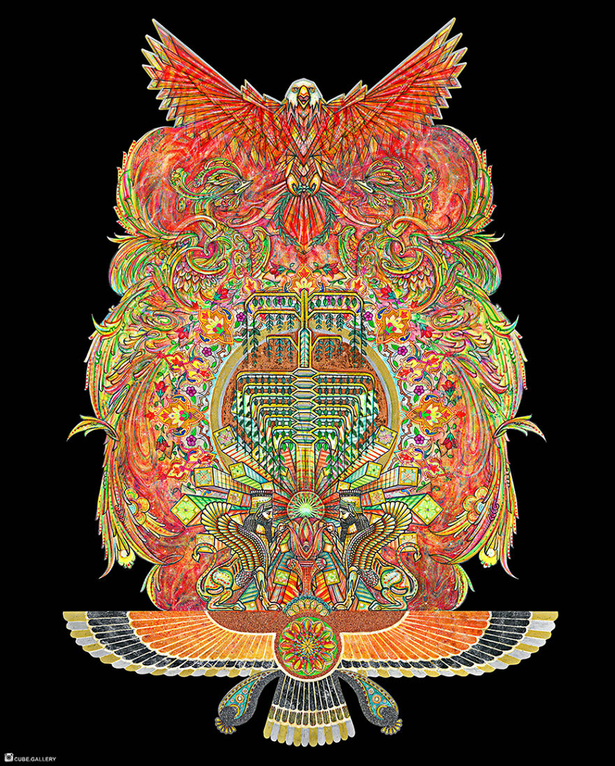 Some Hand Drawn Artworks Of Sina Irannejad.