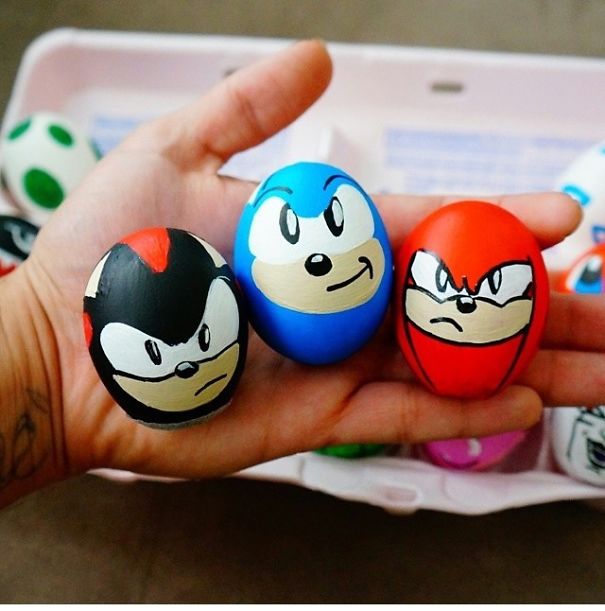 Real Eggs And Acrylics Made Into My Favorite Characters For This Easter!!