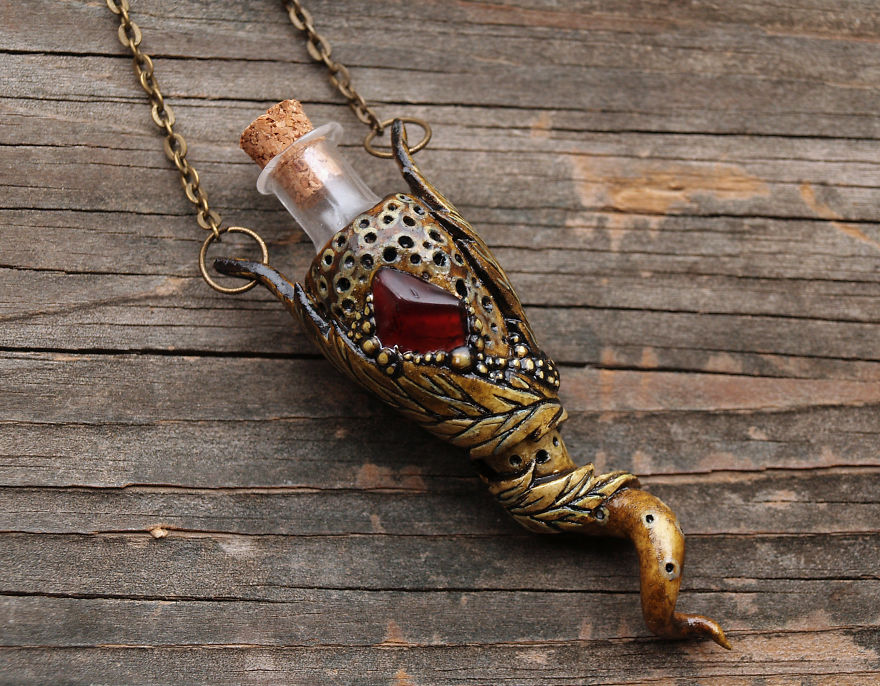 I Made Some Tiny Bottle Pendants