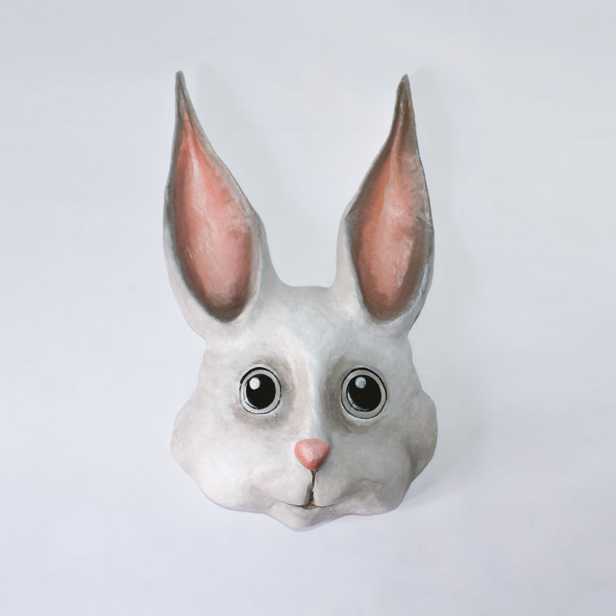 I Made A Simple Bunny Mask Out Of Paper Mâché