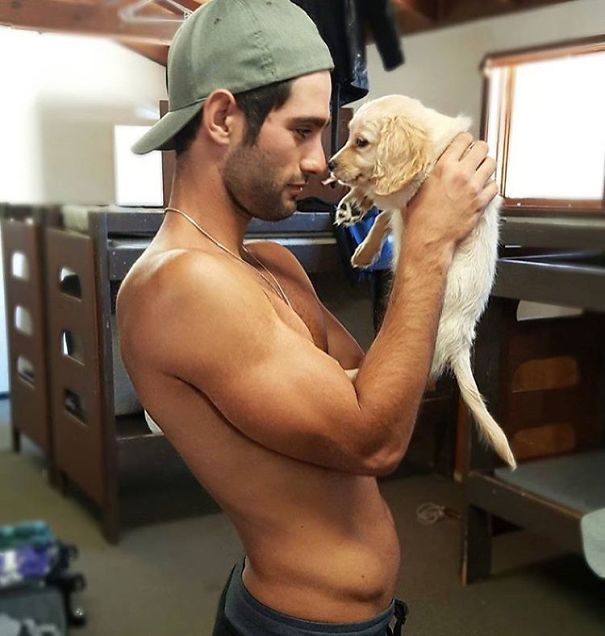 Shirtless Male Adorable Puppy w/ Cute Dude Handsome Guy Jock PHOTO 4X6 C2070 