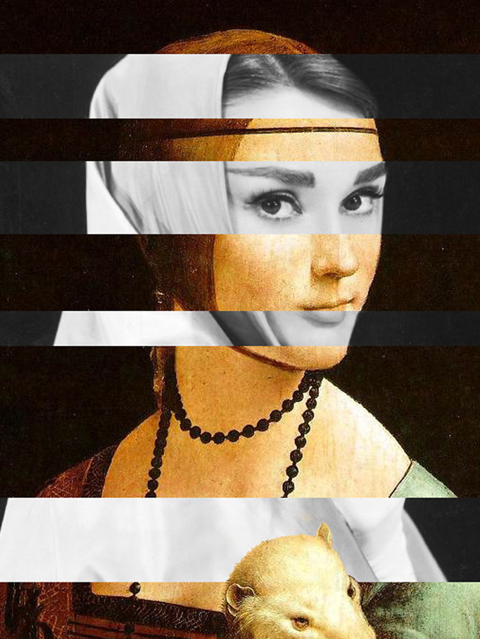 Leonardo's Lady With An Hermine And Audrey Hepburn