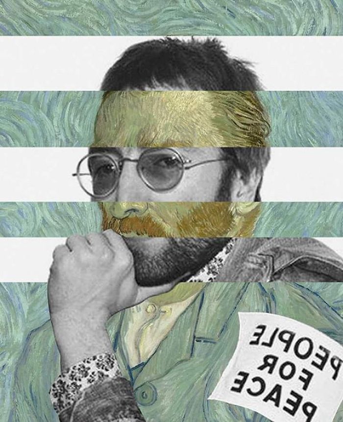 Van Gogh's Self Portrait And John Lennon