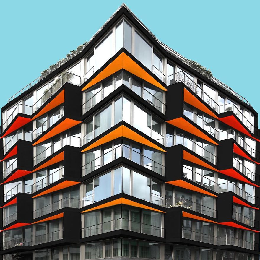 I Got Bored By The Gray Cityscape Of Berlin So I Started To Colorize Buildings With Photoshop