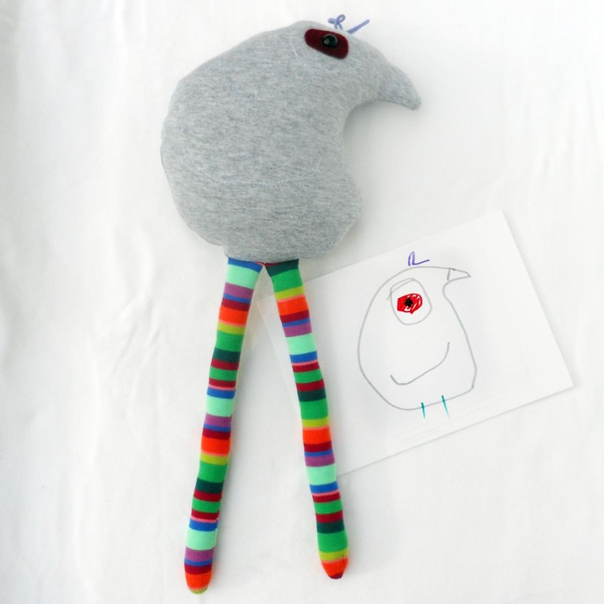 I Turn Your Little Artist’s Drawing Into A Unique, Handmade Softie To Celebrate The Magic Of Childhood!