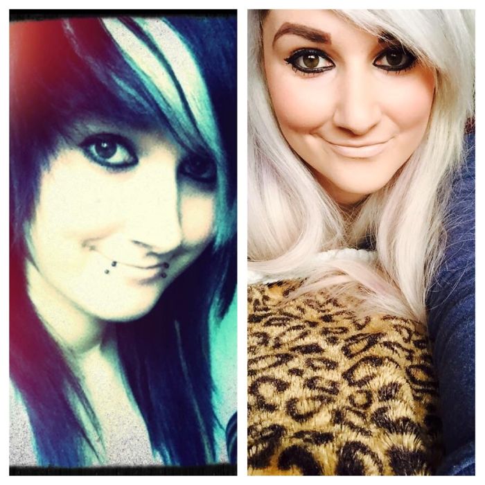I Was An Emo Kid From 14-18 Still A Listen To The Music But Not So Much The Looks Anymore. 2011 Compared To 2017 Now Studying Vet Nursing.
