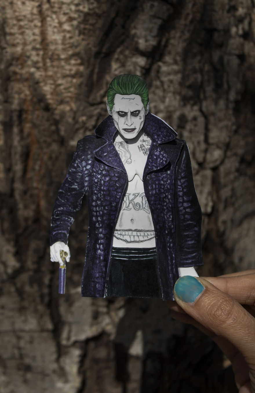 We Have Created Hand Painted Paper-Cut Characters Of Suicide Squad