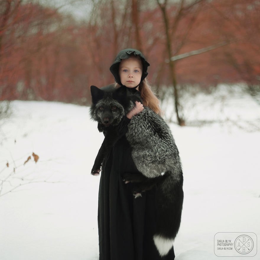 I Portrayed A Little Girl With A Black Fox