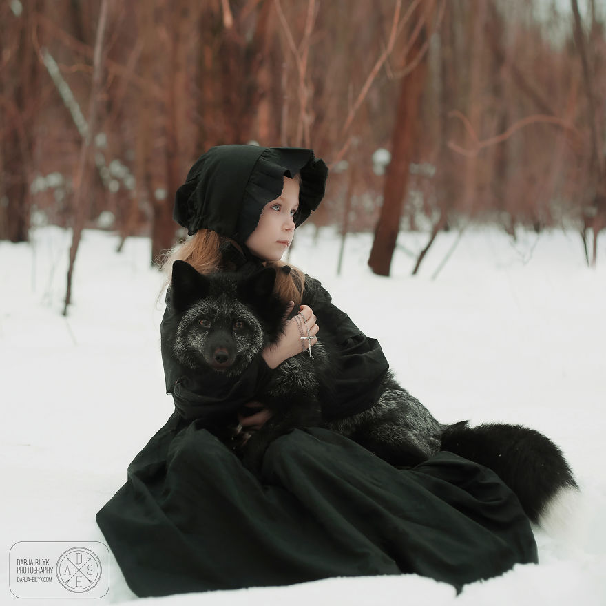 I Portrayed A Little Girl With A Black Fox
