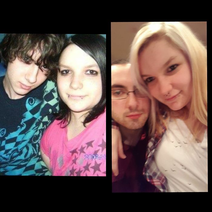 2008 Vs 2016 Me And My Boyfriend Both Went Through A Little Emo Phase Haha