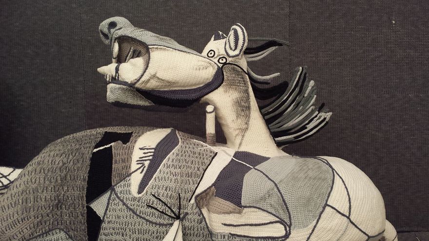 Italian Yarn Bombers Recreate Pablo Picasso's Famous Guernica Mural
